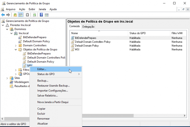 Instalação BitDefender via GPO tela 5